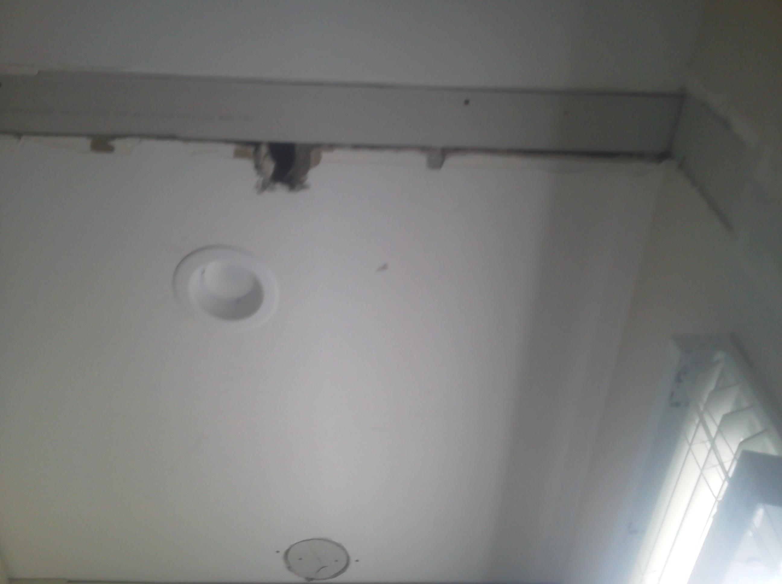 wall joint before repair and prep
