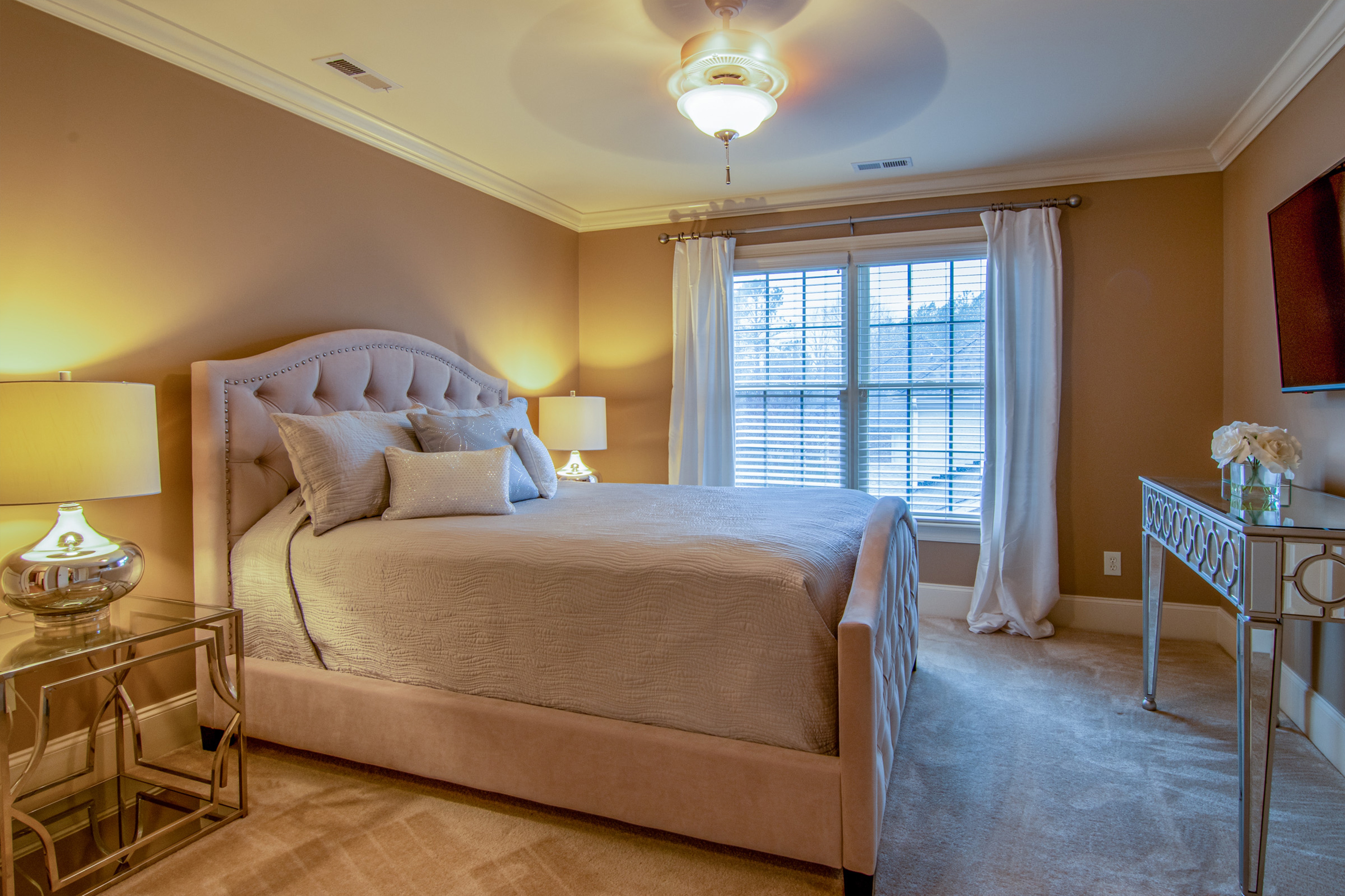 finished painted bedroom interior